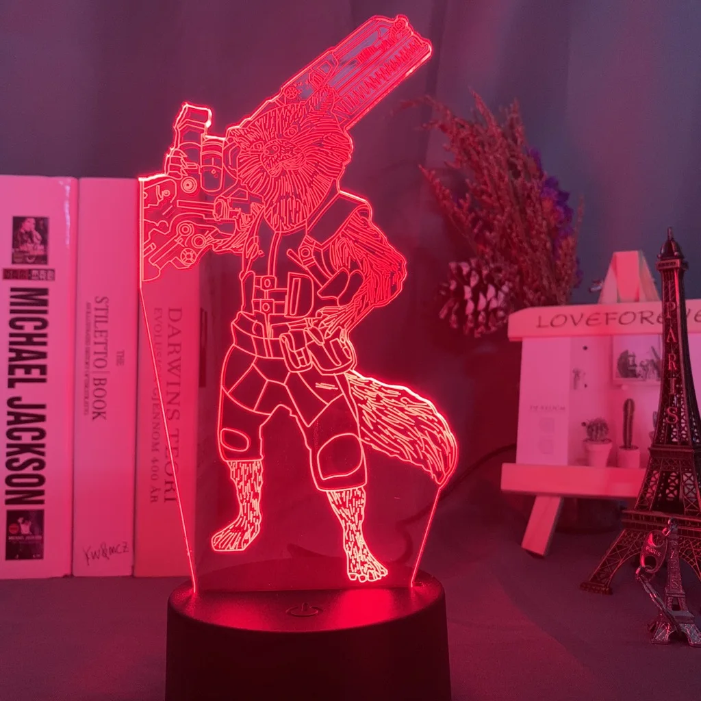 3D иллюзия Novetly ночник Marvel Черная пантера рисунок Ночной светильник для гостиной Декор изменение цвета светодиодный Ночник светильник приз