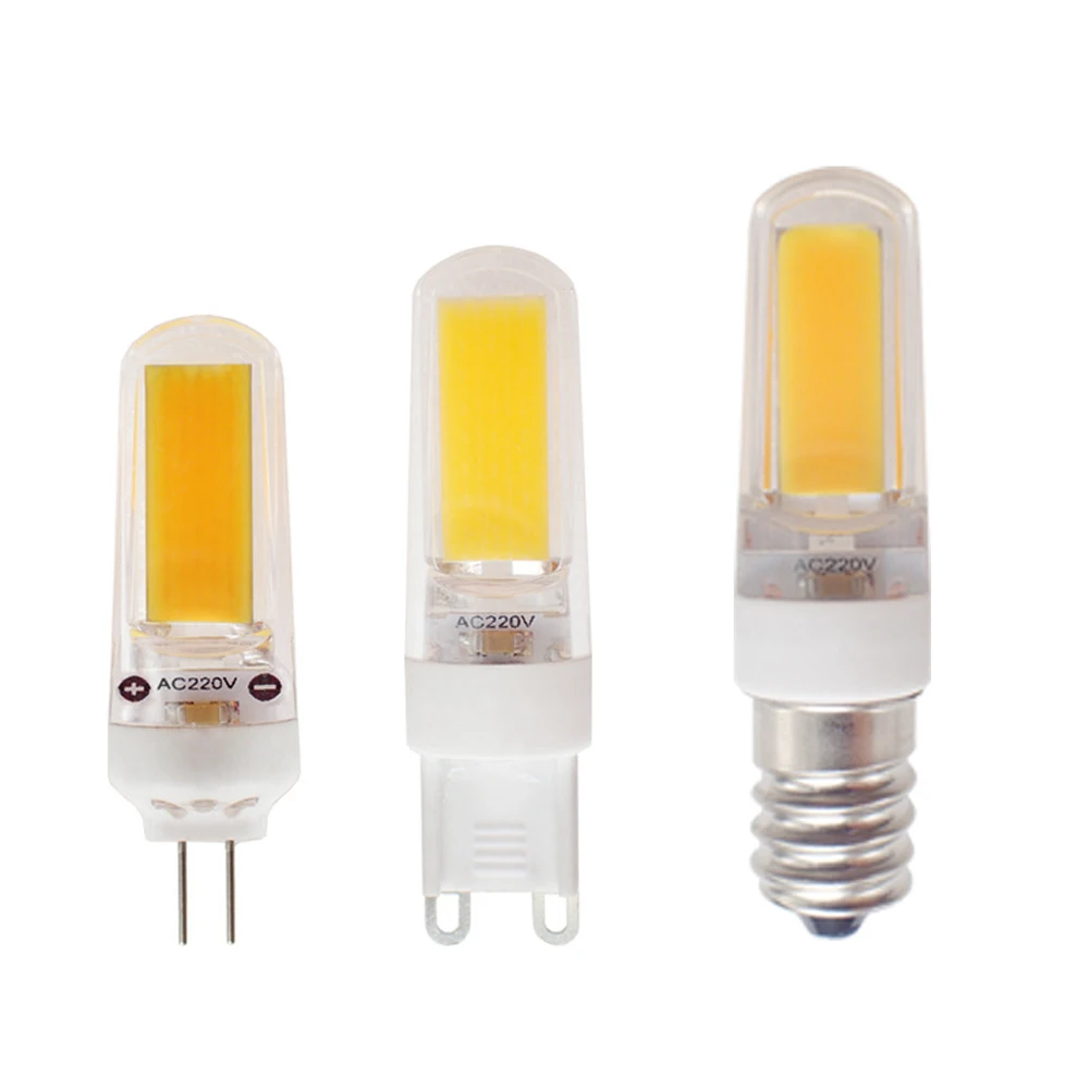 

10pcs LED G4 G9 E14 Lamp Bulb Dimmable 220V 4W COB SMD LED Lighting Replace Halogen Spotlight Chandelier