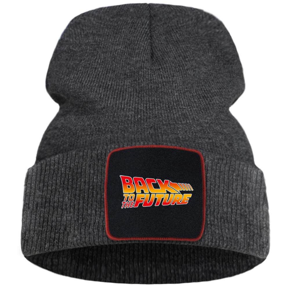 

Back To The Future TV Show Beanie Hat Women Outdoor Cotton Warm Bonnet Hats Casual Men Winter Knitted Cap Sports Beanies Caps