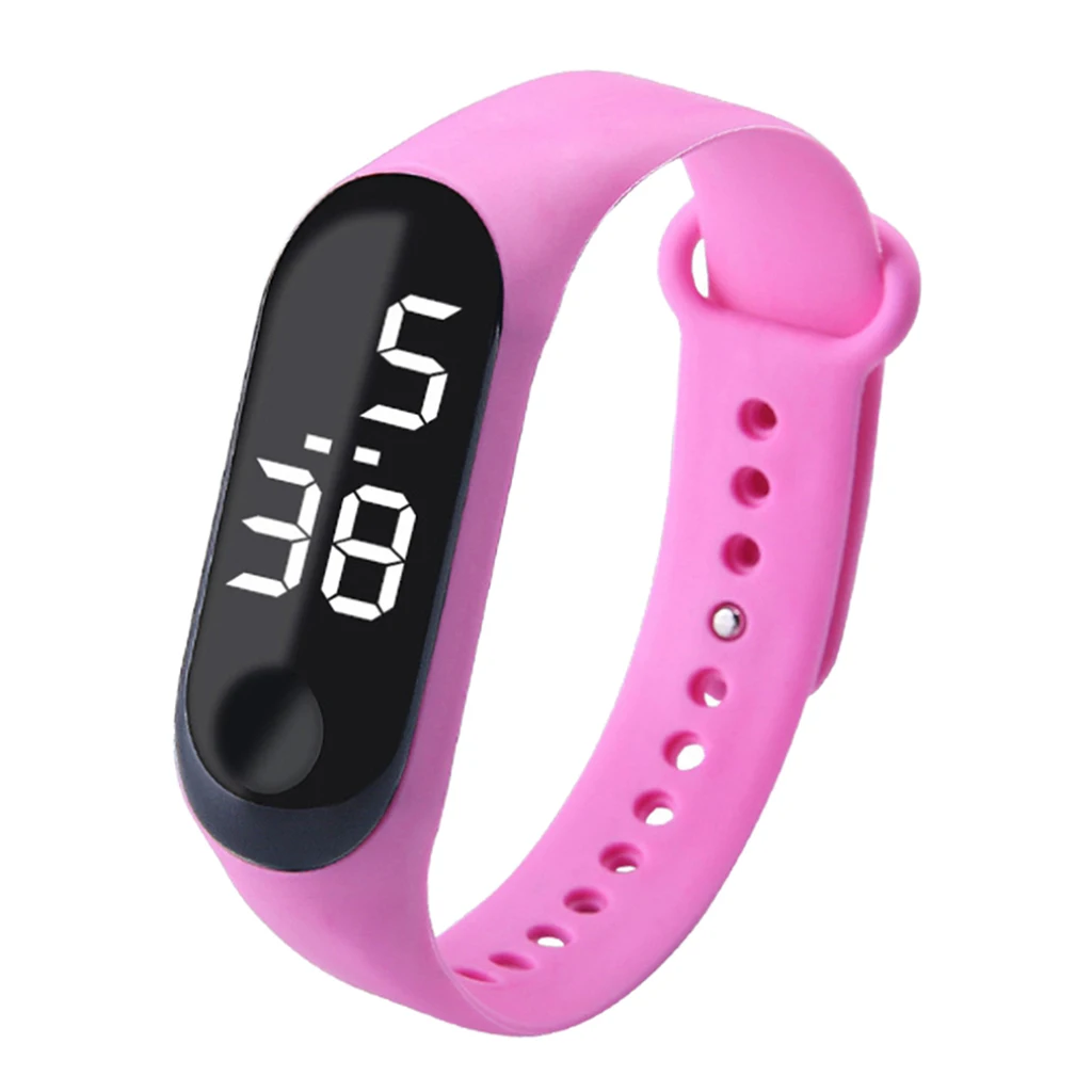 Unisex Silicone LED Digital Creative Touch Screen Sport Watch Bracelet Digital Wristwatches Adjustment Men/Women/Kids