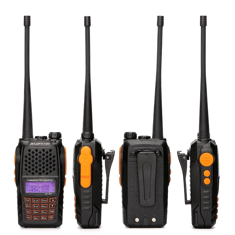 PhilMat Baofeng uv 6R Ã©metteur-rÃ©cepteur portable talkie-walkie Ã  deux voies 128ch radio UHF VHF double bande manipulÃ© 