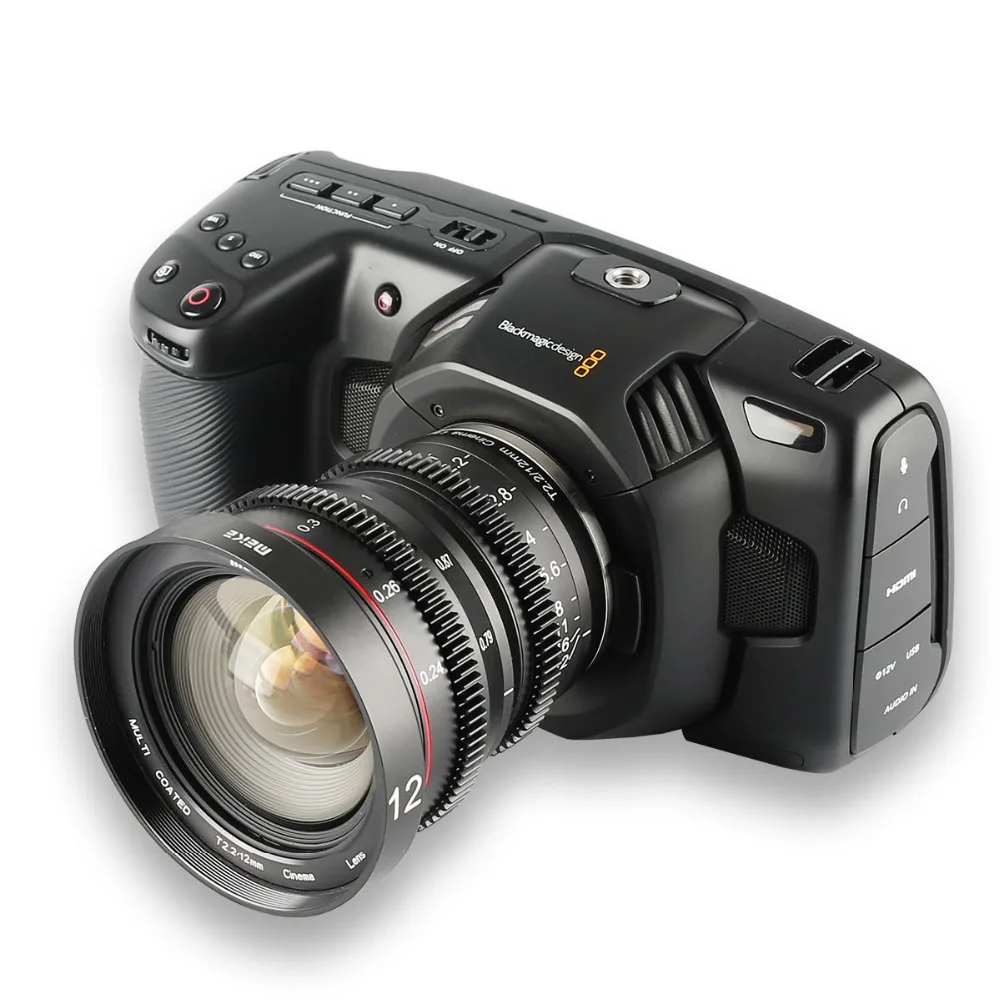 Meike MK 12 мм T2.2 большая апертура ручная фокусировка Cine объектив для Micro Four Thirds(MFT, M4/3) крепление для Olympus Panasonic+ подарок