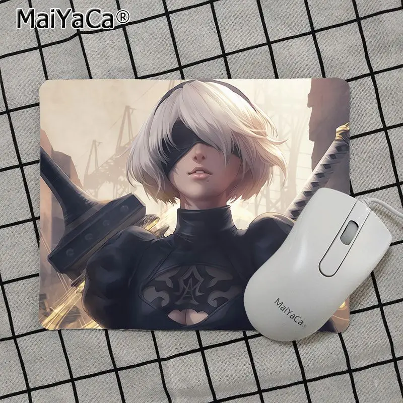 Maiya высокое качество NieR Automata jorha ноутбук Игровые мыши коврик для мыши Гладкий блокнот для письма настольные компьютеры мат игровой коврик для мыши - Цвет: No Lock Edge18x22cm