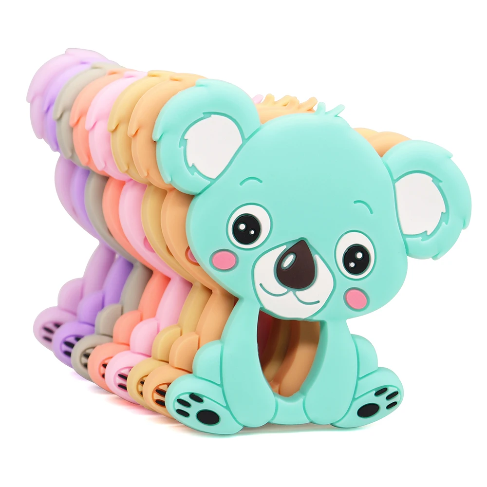 Разноцветная цепочка для соски-пустышки Koala из пищевого силикона