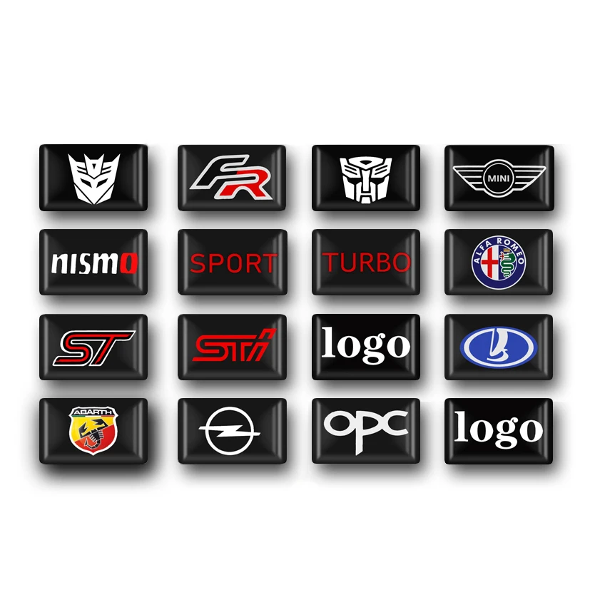 10 шт. декоративный 3d значок из эпоксидной смолы для FR BMW MINI Nismo Sport Turbo alpha ST STI KIA LADA
