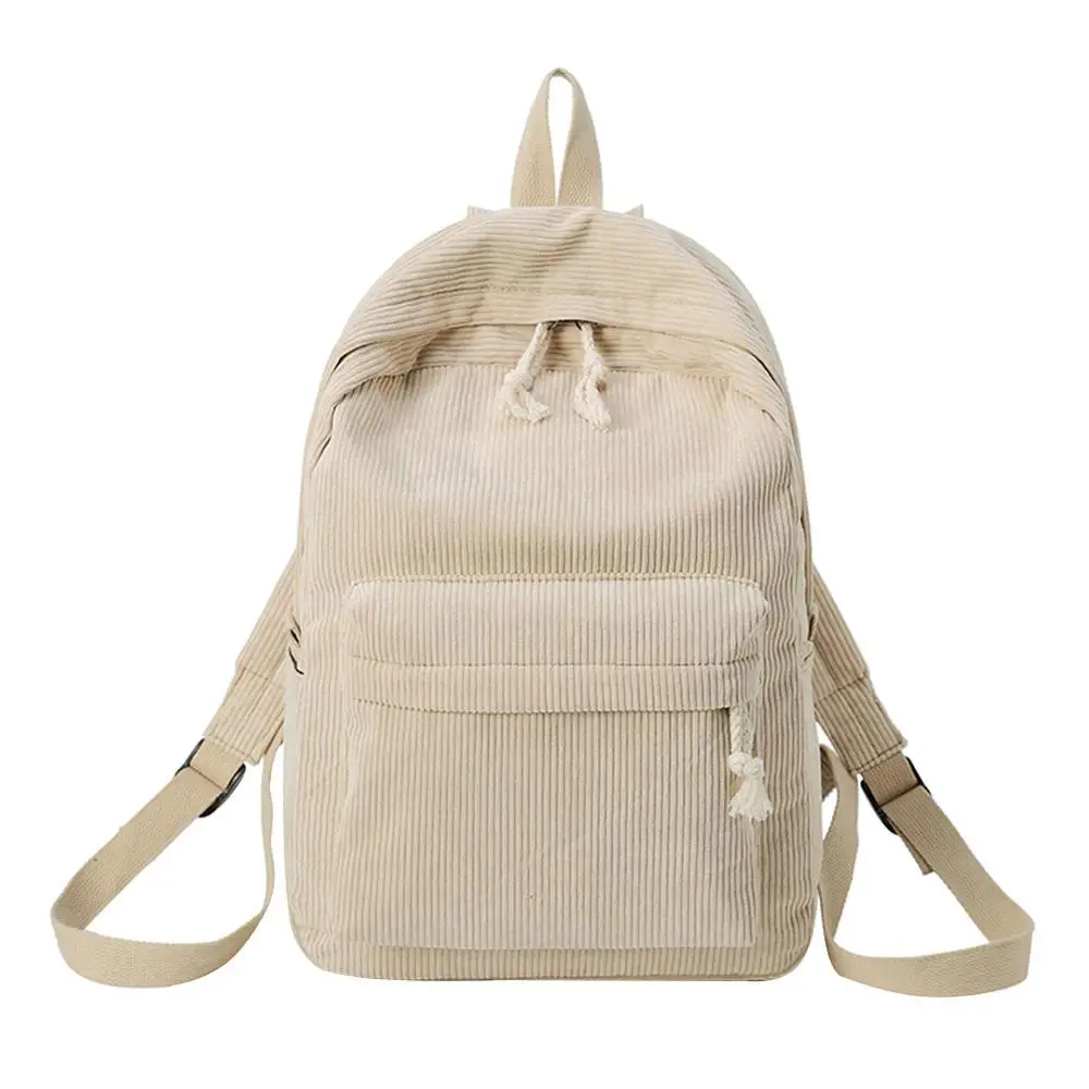 camel Вельветовые рюкзаки для женщин Mochila модные зимние повседневные стильные Женские однотонные рюкзаки для девочек-подростков Прямая поставка - Цвет: camel