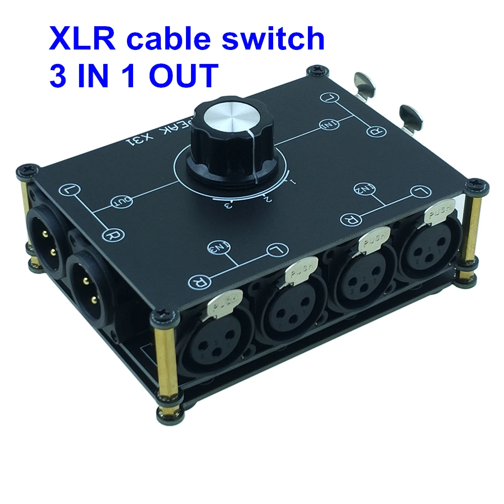 Аудиовыключатель SOLUPEAK X31 XLR Balance 3(1)-in-1(3)-Out источники сигналов переключатель