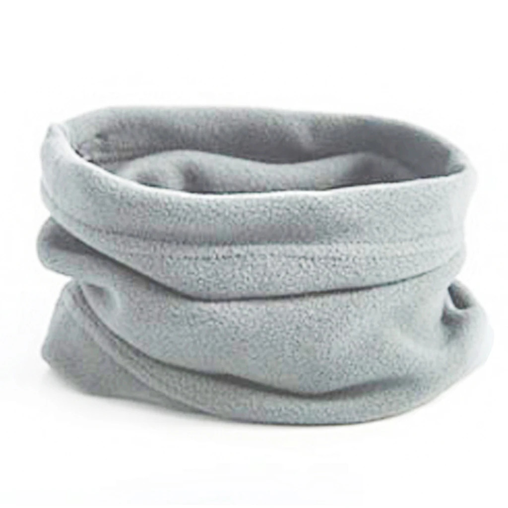 Winter Polar Fleece Man Women Scarf Ring Trendy Neck Warmer Comfy Snood Scarf Ski Motorbike Mask Warm Hat 