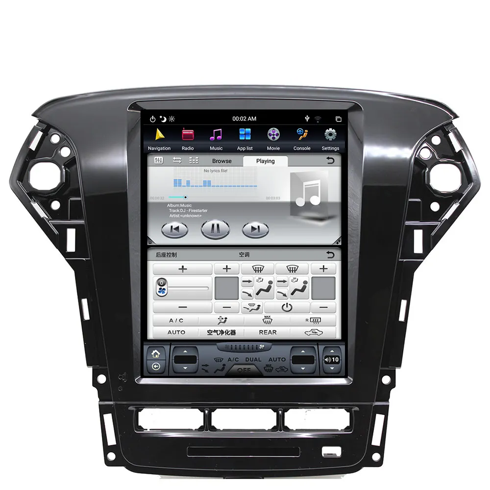 PX6 Android 9,0 автомобильный Радио Tesla вертикальный экран для Ford Mondeo 2011-2013 аудио плеер In-dash Carplay gps навигация
