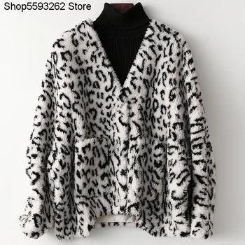 

Anti- Season 2020 Haining Wool Fur Coat Lady Short Sheep Shearing Coat