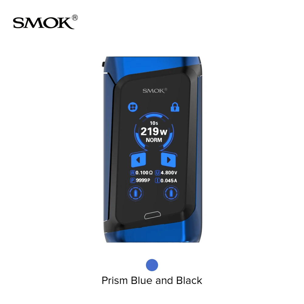 Smok Morph 219 мод 219 Вт TC бокс мод 0,001 s Скорость Стрельбы нет 18650 батарея подходит 6 мл TF2019 Танк против X-Priv мод - Цвет: Prism blue Black