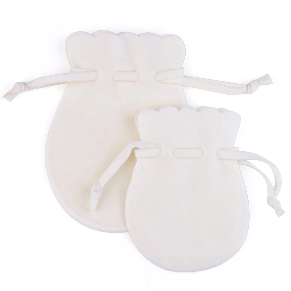 10pcs/Lot Round Velvet Bag 7x9 9x12cm Jewelry Organizer Dustproof Flannel Drawstring