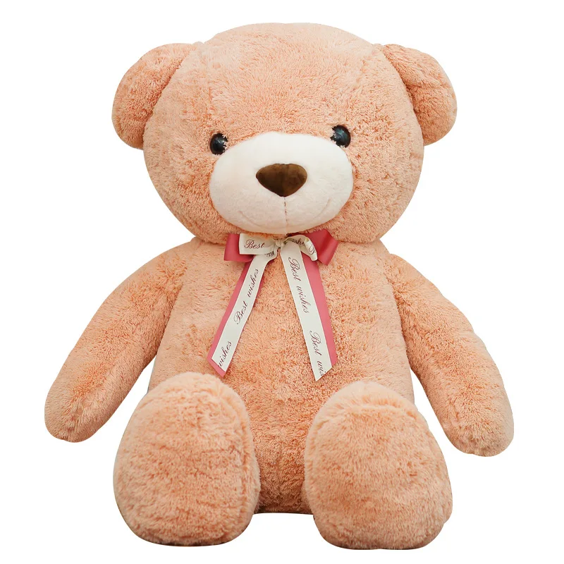 

Hot 1pc 80/100/120CM Huggable Nice 3 Colors New Arrival Giant Size Teddy Bear Soft Stuffed Plush Toy Kid's Gift Birthday