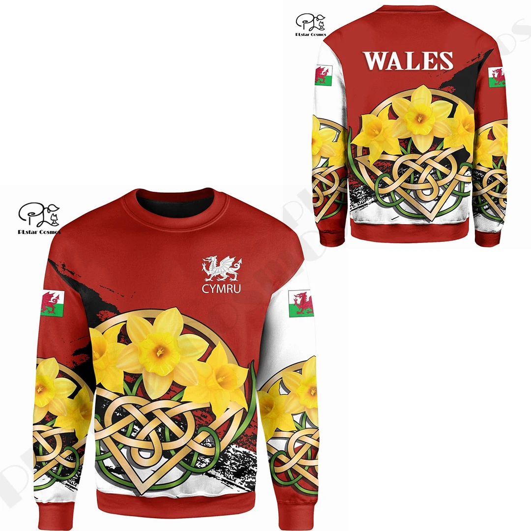 PLstar Cosmos 3DPrinted Newest Wales Celtic Flower Unique Unisex Men/Women Hrajuku Streetwear Casual Hoodies/Zip/Sweatshirt W-3