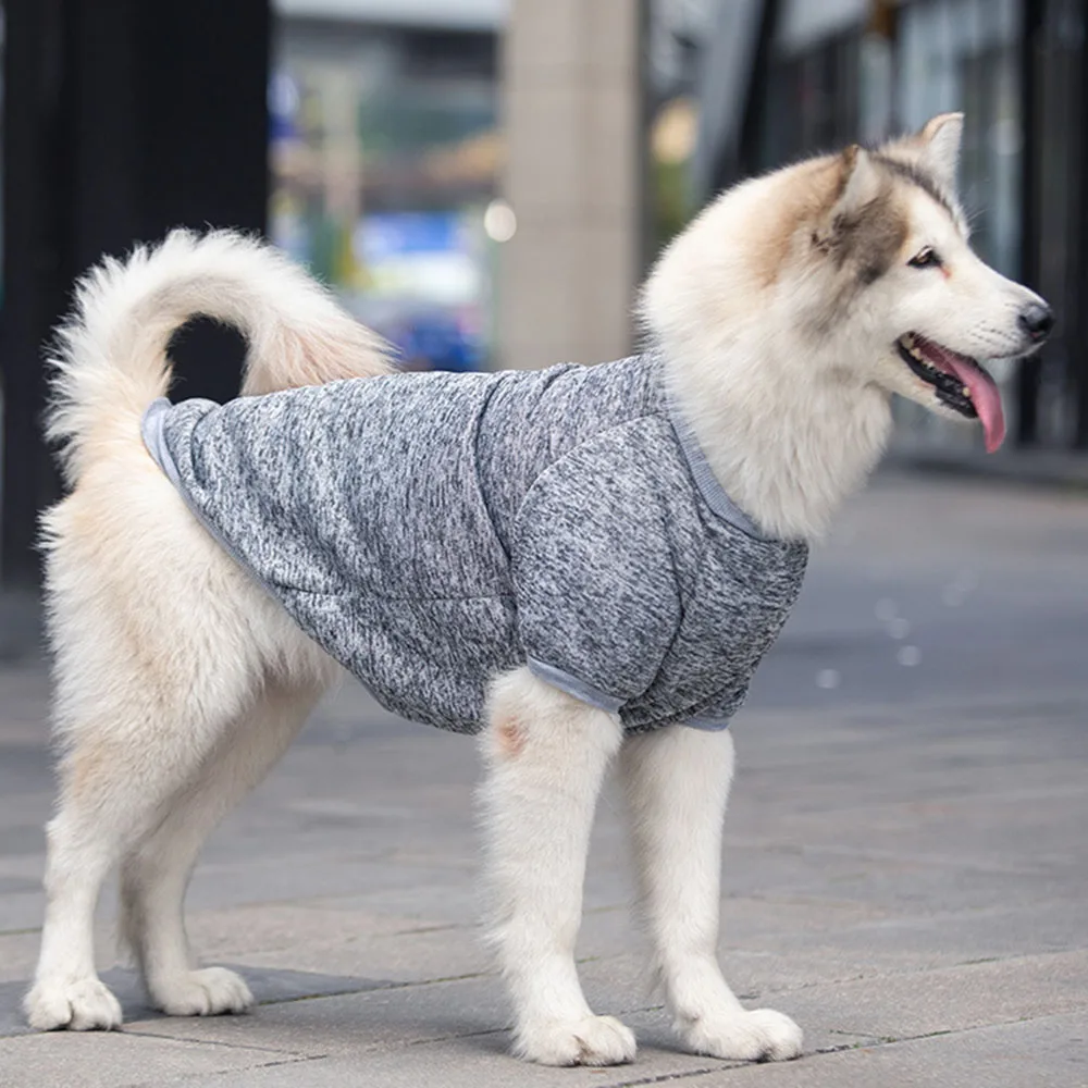 3XL-9XL 겨울 따뜻한 대형 개 옷 큰 개 스웨터 Hoody 애완 동물 양모 운동복 코트 래브라도 Samoyed 리트리버 알래스카