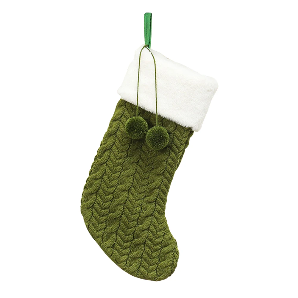 

Home Traditional Party Thick Decoration Kids Old Man Ornaments Knitted Gift Bag Hanging Candy Christmas Stocking Pendant