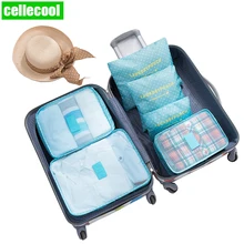 6 шт./компл. высококачественный Органайзер упаковка объемный органайзер для одежды Oxford Тканевые для путешествий Сумка багажная дорожная сумка, чемодан сумка