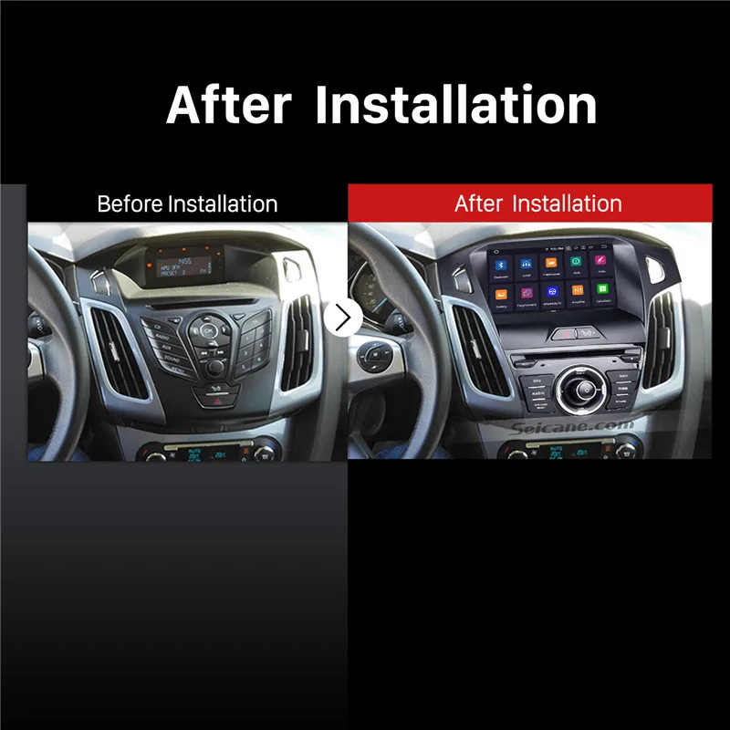 Discount Seicane 8" Android 9.0 4G+32G 8-core Car GPS Headunit Multimedia Navigation for Ford focus 2011-2013 IPS Stereo tape recorder 1