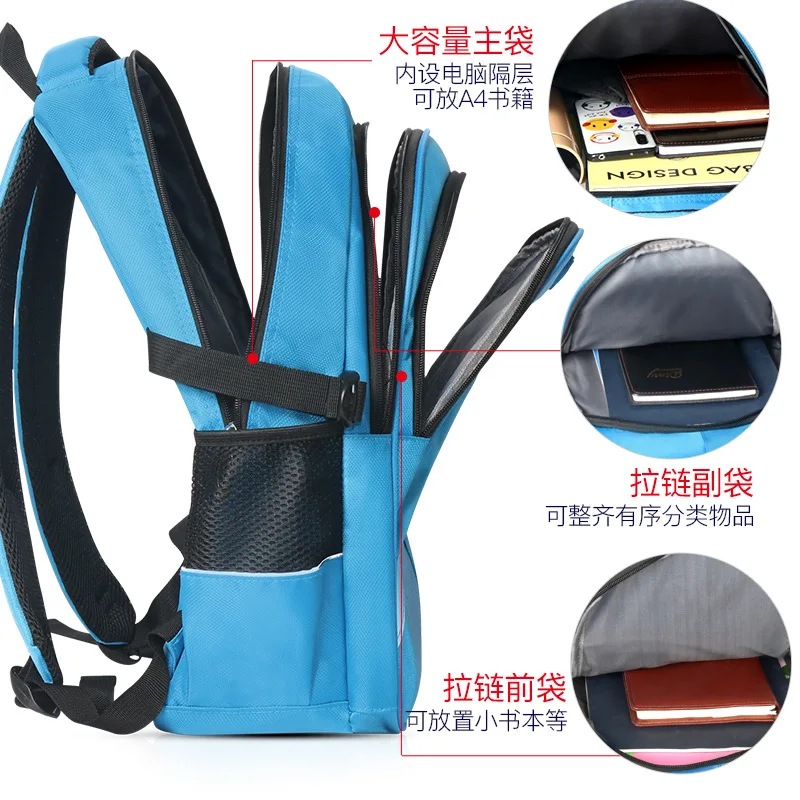 

19 Years New Style School Bag Young STUDENT'S Burden Relieving Spine-Breathable Schoolbag for Elementary School Students Childre
