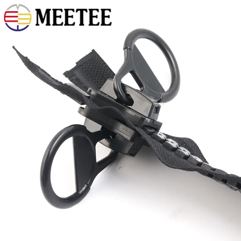 Meetee 20 # большие молнии из смолы черные двойные слайдеры открытые для пуховиков