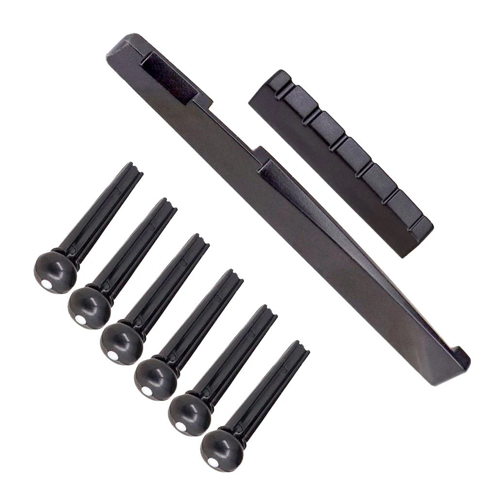 Left Handed Acoustic Guitar Accessories Bridge Pins Saddle Nut Set 8 Pack guitar accessories