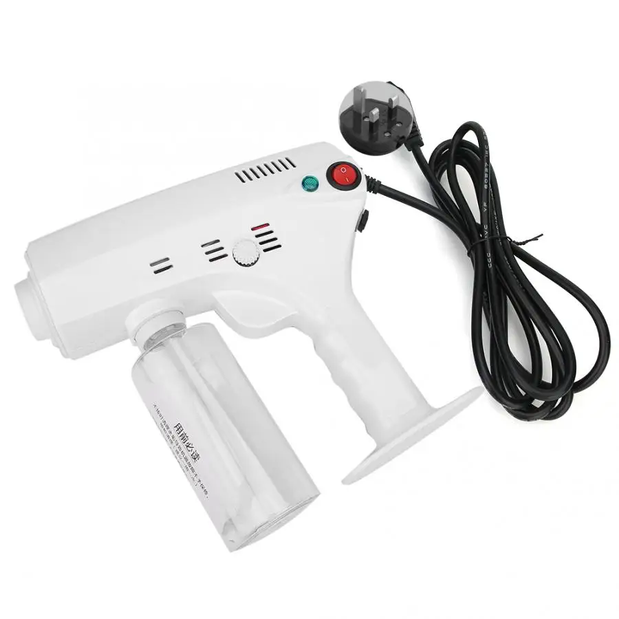 UK Plug White Парикмахерский нано-синий светильник-распылитель для окрашивания химической завивки, уход за волосами, распылитель для волос, увлажняющий парикмахерский аксессуар - Цвет: UK Plug White