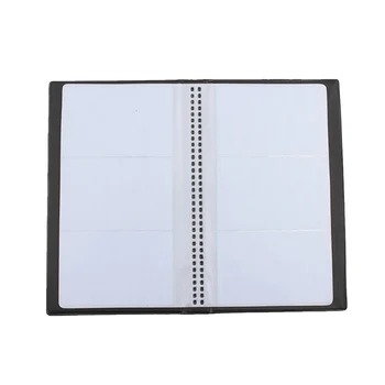 

1pc Business Card Book PVC Leather 240 Slots Black ID Case Business Card Holder Credit Card Book for Home Office School