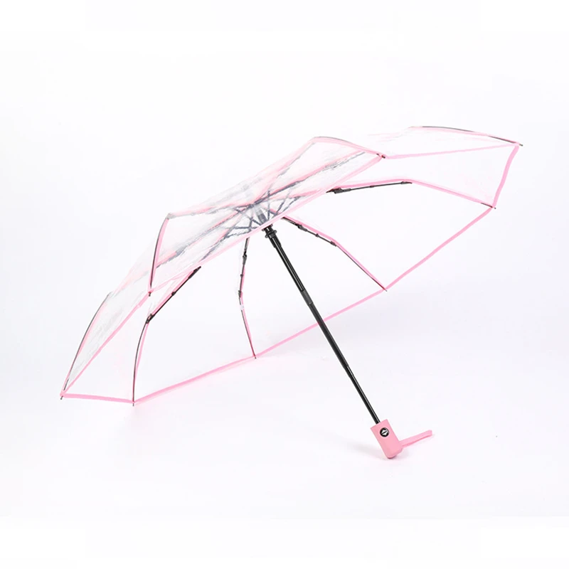 Paraguas plegable automático para hombre y mujer, sombrilla transparente a prueba de sol y lluvia, ideal para el 1 unidad|Paraguas| - AliExpress