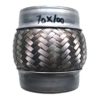 BOOST автомобильный глушитель выхлопной трубы из нержавеющей выхлопной трубы с гибкой трубкой мягкий соединительный амортизатор - Цвет: 76mm-100mm