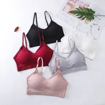 

Women Cotton Tube Tops Female Wrapped Chest Fashion Sling Adjustable Bras Sexy Lingeries