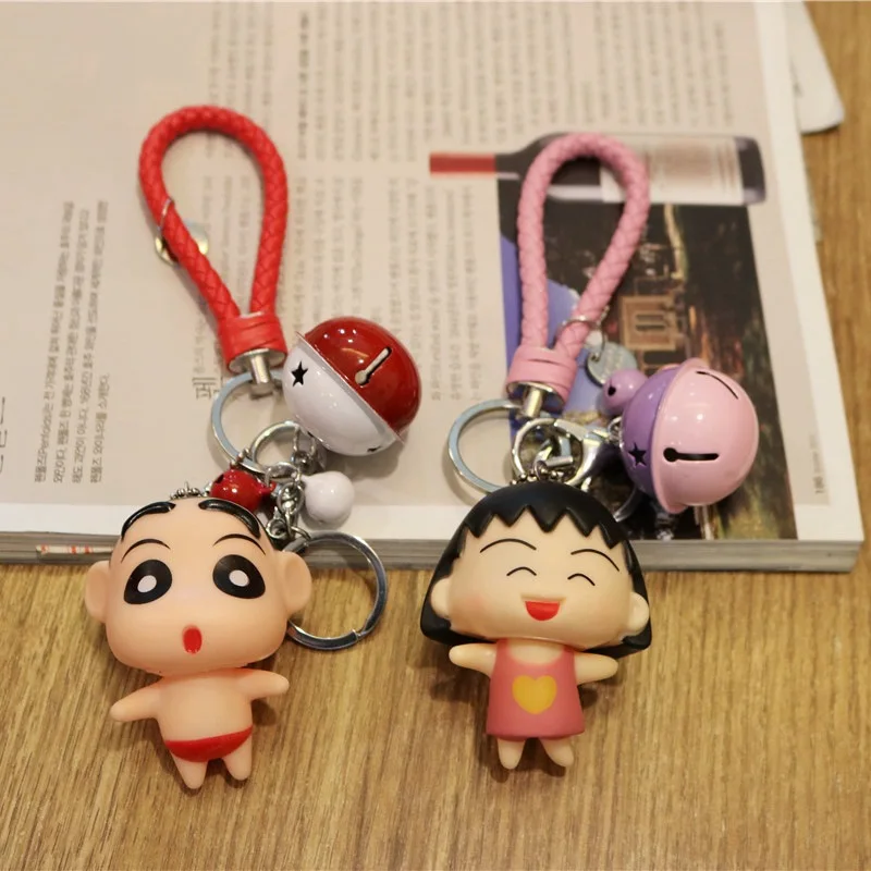 Cartoon Creative Crayon Doll Keychain Small Balls Cute Car Key Chain Bag Men And Women Pendant Ceremony