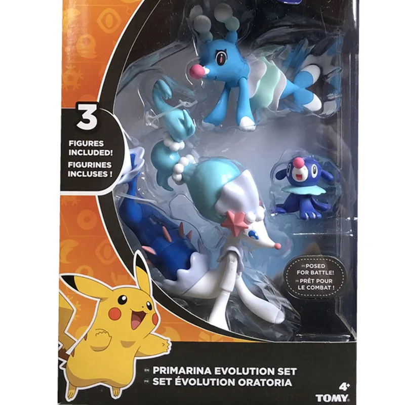Takara Tomy Pokemon аниме Popplio Brionne Primarina фигурки кукол игрушка подарок на день рождения для фанатов мультяшная фигурка коллекция моделей Игрушек - Цвет: Белый