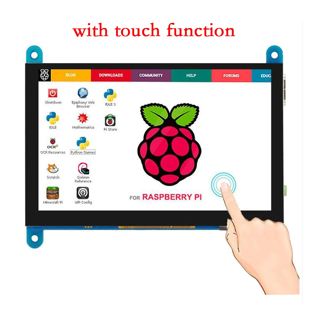 7 inch Raspberry Pi 4 3 LCD 1024*600 800*480 HDMI Touch Screen 7'' Display for Raspberry Pi 4 Model