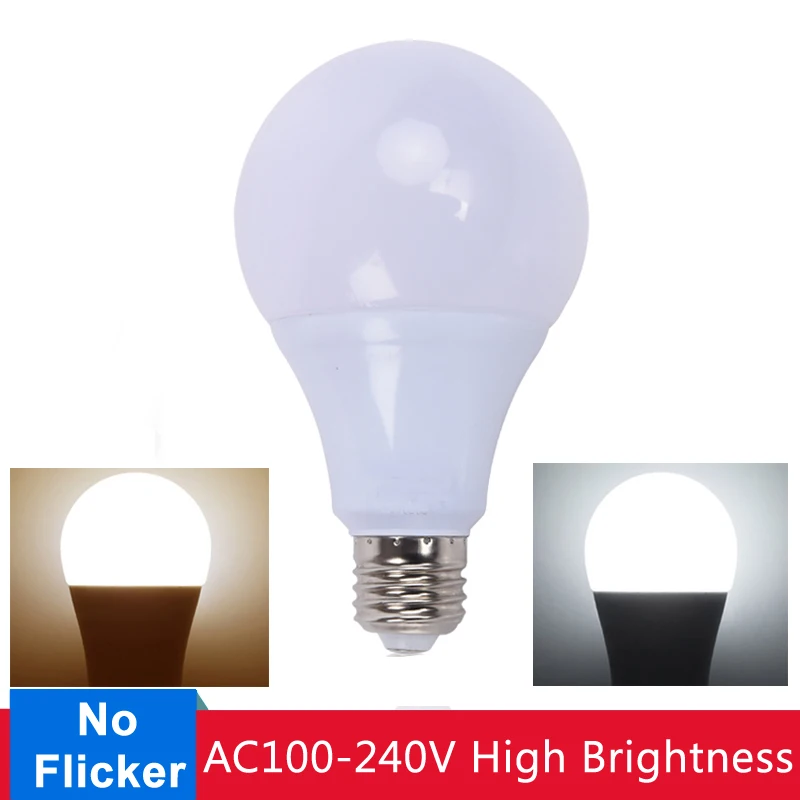 E27 LED Lamp Bulb Energy Saving LED Bulb 3W 5W 7W 9W 12W 15W 18W LED Light AC220V Cold White Warm White for Home Lighting