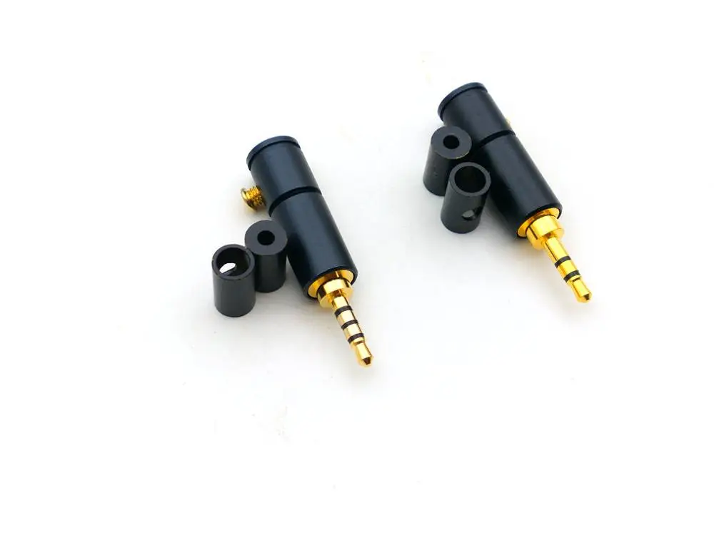 20PCS Gold plated 2 5mm Stereo 4Pole Repair headphone Plug Audio connector adapter