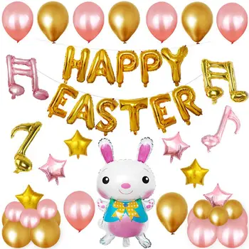 

colorful balloons Easter balloon cartoon rabbit theme balloon set party decoration scene decoration supplies decoration