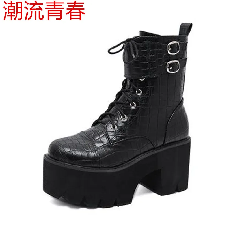 biker boots platform