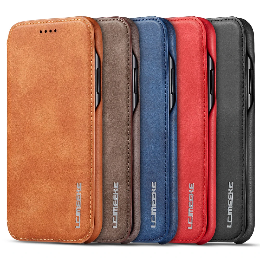 iPhone 11 Flip Case Cover for Leather Kickstand Luxury Business Card Holders Cell Phone Cover Flip Cover 