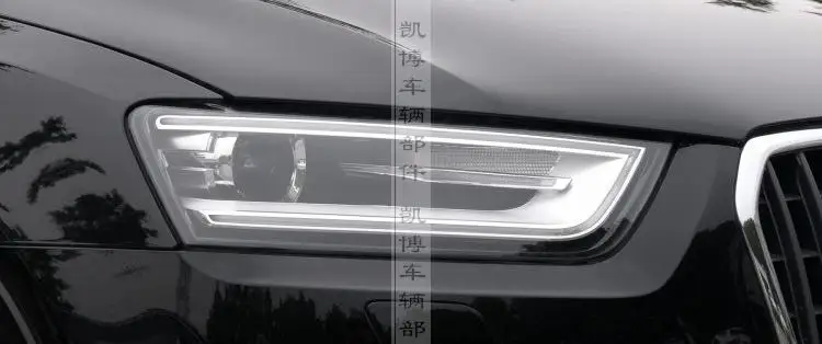 Для Audi Q3 крышка фары 12-15 Q3 передние фары прозрачный абажур Q3 стеклянная фара ракушка освещение маска