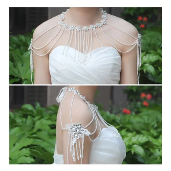 

YouLaPan G03 bridal shawl jacket Crystal wrap dress White lace Bolero women short bolero cloak Bridal Wraps Wedding Shawl
