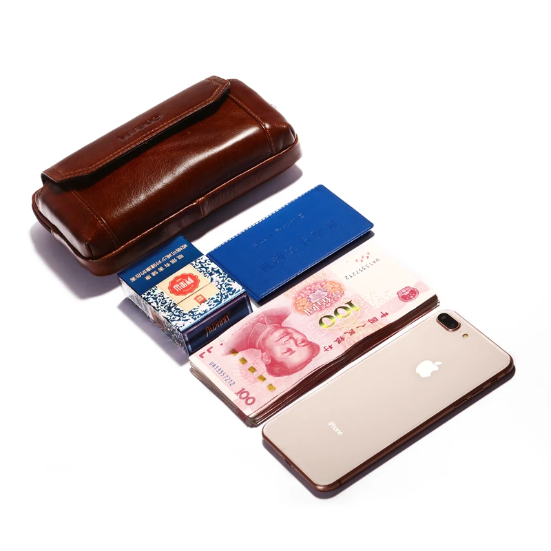 Мужской кожаный пояс горизонтальный дорожный Сотовый/мобильный телефон чехол