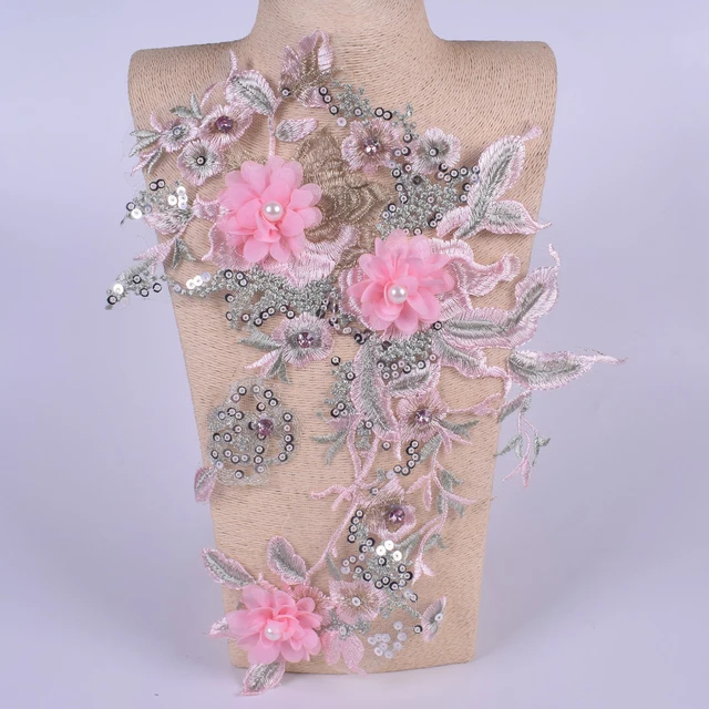 Embroidery Flower Patch Applique For Evening Dress Diy ClothingCostumes Decoration Sew On Accessories Patches Scrapbooking 26