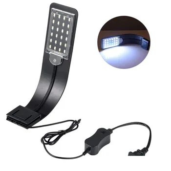 

Fish Tank 10W EU Plug Ultra-thin LED Light Aquarium Watergrass Plant Aquatic Pet Mini High Brightness Clip Lamp Bar Decorations