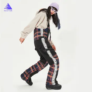 

Extra Thick Men Women Ski Pants Straight Full Overalls Winter Warm Windproof Waterproof Outdoor Sports Snowboard Snowmobile