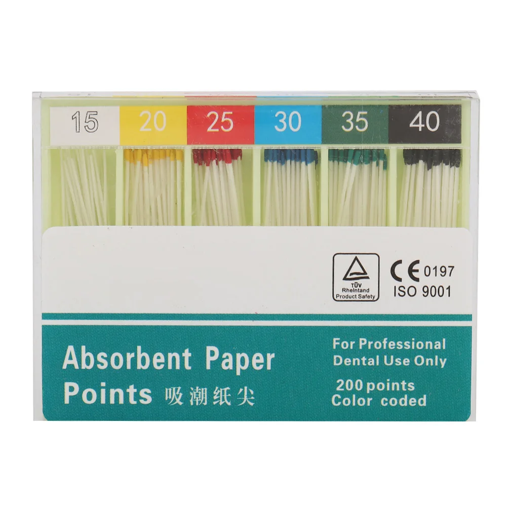 

Dentistry Special Root Canal Cleaning Material Professional Endodontic Pure Cotton Absorbent Paper Point Dental Use Tool02 Taper