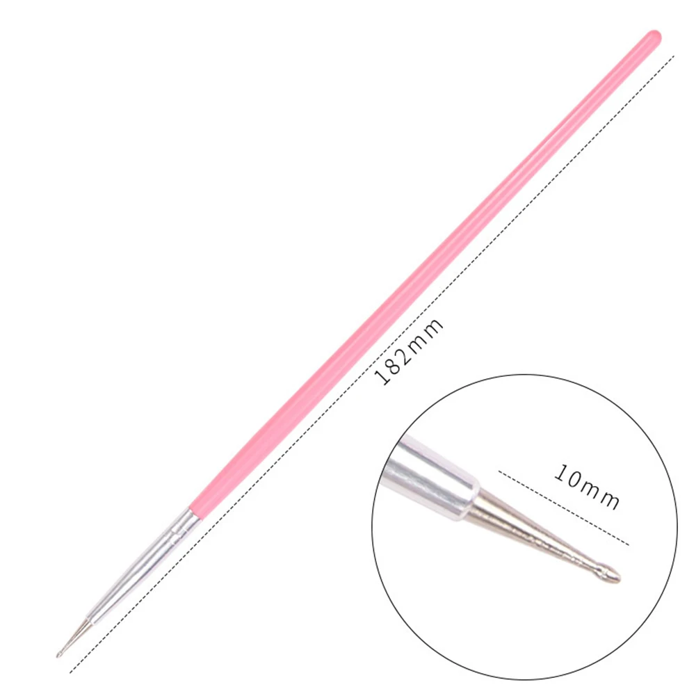 New 15Pcs/Set UV Gel Brush Liner Painting Pen Acrylic Drawing Brush for Nails Gradient Rhinestone Handle Manicure Nail Art Tool