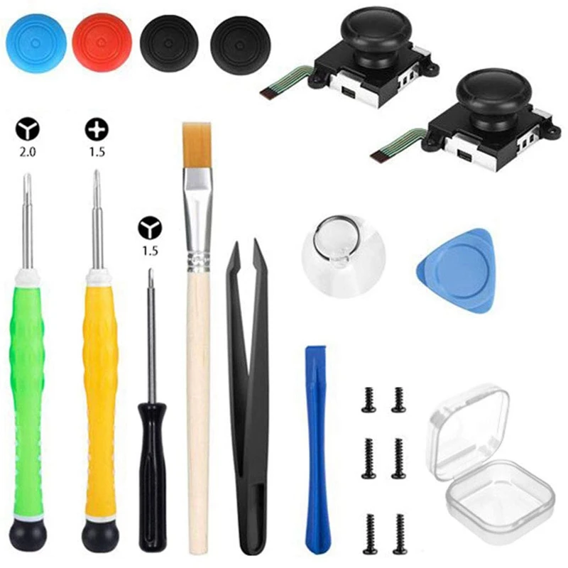 

21PCS/Set Rocker Disassemble Tool for Nintendo Switch Game Switch Handle Replacement Tools Joy-Con Handle 3D Analog Joystick