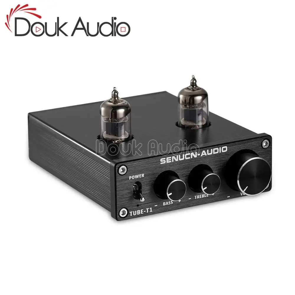 Douk аудио мини Hi Fi 6J1 вакуумная трубка усилитель стерео цифровой тройной и бас