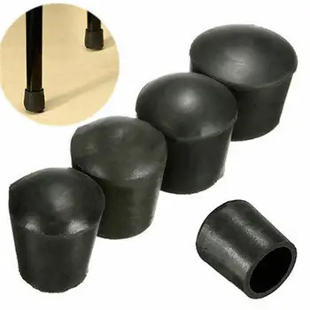 

22-60mm Furniture Feet Leg 4 X Rubber Caps Plastic Rubber Protector Cap Anti Scratch For Round Chair Table Cover Decor