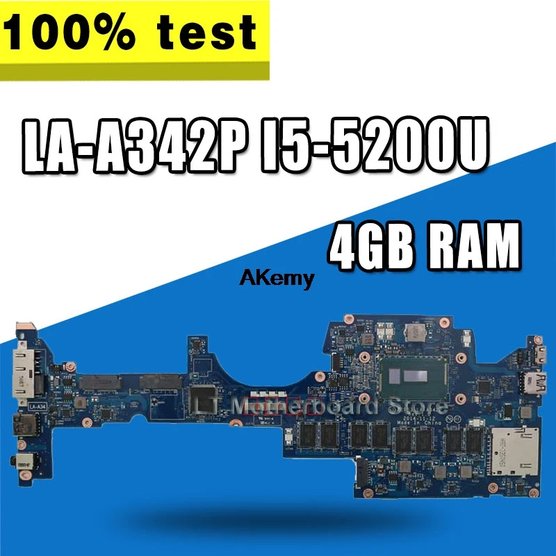 ZIPS3 LA-A342P материнская плата для ноутбука lenovo YOGA 12 S1 тест оригинальная материнская плата 4G-RAM I5-5200U
